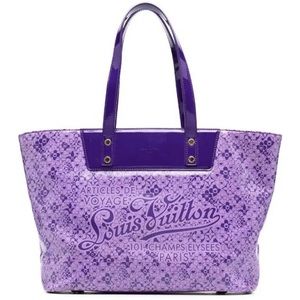 LOUIS VUITTON Cosmic Blossom Purple Tote Hand Bag